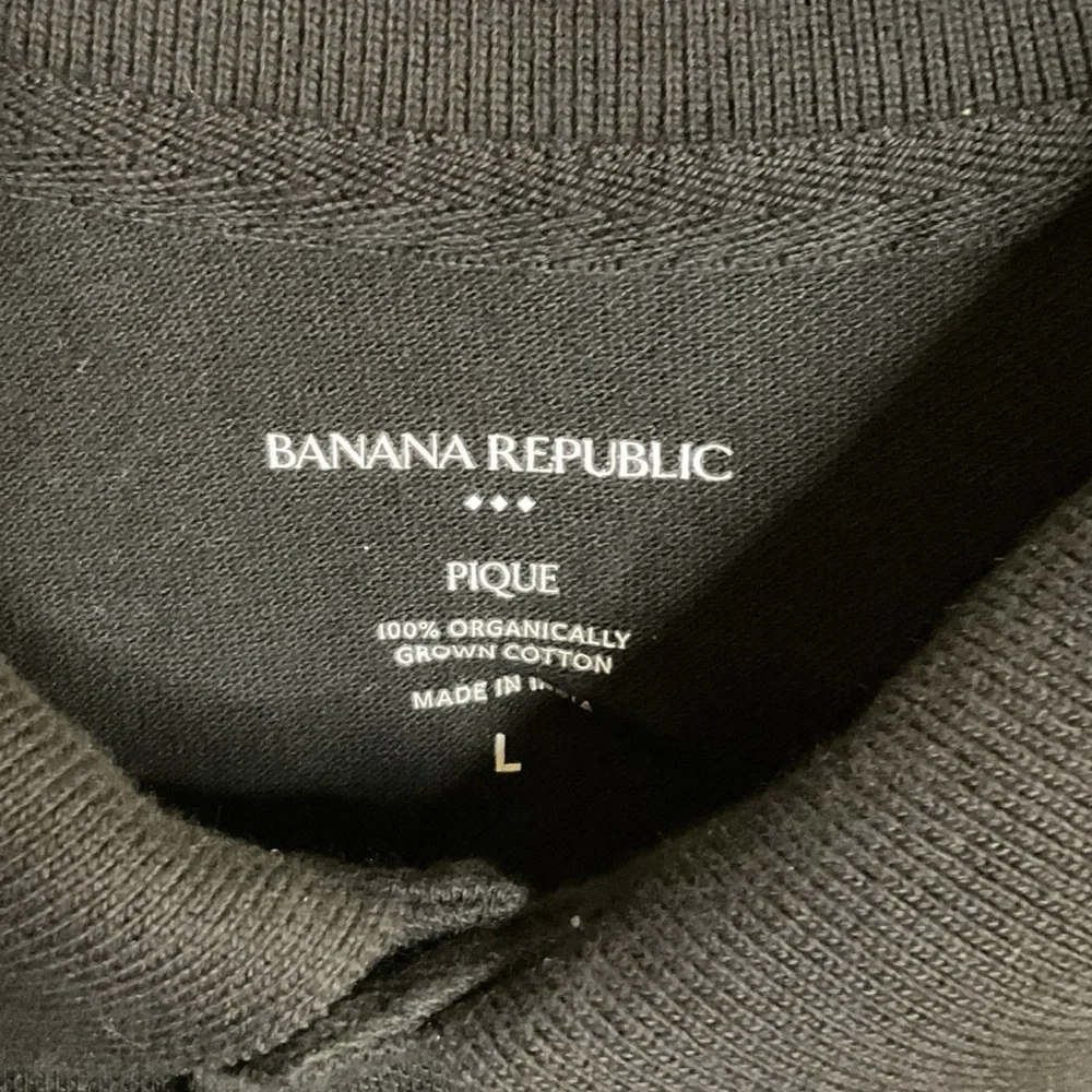 Men’s Banana Republic Midnight Black Polo Shirt NWOT